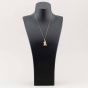 Second Hand Vintage 9ct Yellow Gold Glass Seal Pendant & 18 Inch Curb Chain 41141746