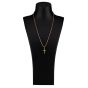 Second Hand 18ct Yellow Gold Bark Engraved Cross Pendant 4114179