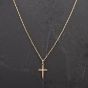 Second Hand 9ct Yellow Gold Plain Square Box Style Cross Pendant 4114180