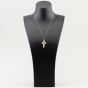 Second Hand 9ct Yellow Gold Celtic Cross Pendant & 18 Inch Curb Chain 41141830
