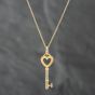 Second Hand 18ct Yellow Gold Tiffany & Co. Key Pendant & 16 Inch Trace Chain 41141844