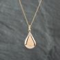 Second Hand 9ct Yellow Gold Plain Teardrop Locket Pendant & 20 Inch Prince Of Wales Chain 41141895