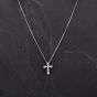 Second Hand 18ct White Gold Brilliant Cut and Baguette Cut Diamond Set Cross 4114189