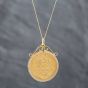 Second Hand 9ct Yellow Gold 1913 Full Sovereign Pendant & 18 Inch Curb Chain 41141910