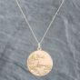 Second Hand 9ct Yellow Gold St Christopher Pendant & 16-20 Inch Curb Chain 41141920