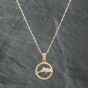 Second Hand 14ct Two Colour Gold Dolphin Pendant & 17 Inch Curb Chain 41141961