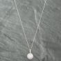 Second Hand 9ct Yellow Gold Brilliant Cut Diamond Round Pendant & 18 Inch Curb Chain 41142037