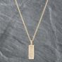 Second Hand 9ct Yellow Gold Ingot Pendant & 20 Inch Prince Of Wales Chain 41142095