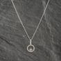 Second Hand 18ct White Gold Diamond Pendant & 16 Inch Curb Chain 41142115
