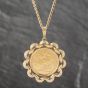 Second Hand 9ct Yellow Gold 1905 Full Sovereign Pendant & 19 Inch Curb Chain 41142167