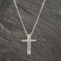 Second Hand 18ct White Gold Brilliant Cut Diamond Split Pendant & 18 Inch Trace Chain 41142249
