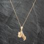 Second Hand 9ct Yellow Gold Cubic Zirconia Bulldog Pendant & 23 Inch Curb Chain 41142268