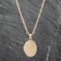 Second Hand 9ct Yellow Gold Oval Locket Pendant & 20 Inch Prince Of Wales Chain 41142282