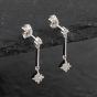 Second Hand 18ct White Gold Diamond Set Earrings & 16 Inch Trace Jewellery Set 41142294