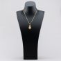 Second Hand 9ct Yellow Gold Multi Stone Clown Pendant & 16 Inch Curb Chain 41142300