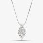 Second Hand 14ct White Gold 1.14ct Brilliant Cut Diamond Marquise Shaped Pendant & 18 Inch Chain 41142328