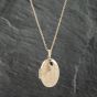 Second Hand 9ct Yellow Gold Egyptian Patterned Oval Locket Pendant & 20 Inch Trace Chain 41142347