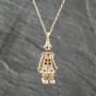 Second Hand 9ct Yellow Gold Cubic Zirconia Clown Pendant & 22 Inch Belcher Chain 41142357
