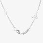Second Hand 18ct White Gold 0.17ct Brilliant Cut Diamond Chopard Heart Pendant & 17 Inch Trace Chain 41142392