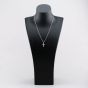 Second Hand 18ct White Gold 0.33ct Diamond Cross Pendant & 18 Inch Belcher Chain 41142457