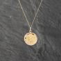 Second Hand 9ct Yellow Gold St Christopher Pendant & 18 Inch Curb Chain 41142494