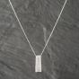 Second Hand 18ct White Gold 0.75ct Diamond 3 Row Pendant & 18 Inch Curb Chain 41142548