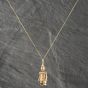 Second Hand 9ct Yellow Gold Clown Pendant & 18 Inch Box Chain 41142550