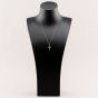 Second Hand White Gold 0.18ct Diamond Set Cross Pendant & 18 Inch Curb Chain 41142615