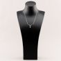 Second Hand 9ct White Gold Cubic Zirconia Set V Shape Pendant & 16 Inch Fancy Chain 41142629