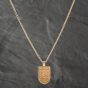 Second Hand 9ct Yellow Gold England Three Lions Football Pendant & 19 Inch Belcher Chain 41142641