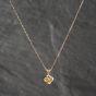 Second Hand Yellow Gold Diamond Knot Pendant & 18 Inch Trace Chain 41142642