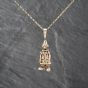 Second Hand 9ct Yellow Gold Cubic Zirconia Movable Clown Pendant & 18 Inch Belcher Chain 41142668