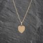 Second Hand 9ct Yellow Gold Heart Locket Pendant & 20 Inch Trace Chain 41142669