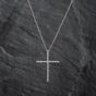 Second Hand 18ct White Gold 0.30ct Brilliant Cut Diamond Cross Pendant & 19 Inch Trace Chain 41142676