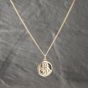 Second Hand 9ct Yellow Gold Round St Christopher Pendant & 20 Inch Curb Chain 41142687