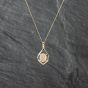 Second Hand 18ct Yellow Gold Opal Pendant & 18 Inch Curb Chain 41142690