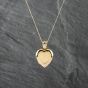 Second Hand 18ct Yellow Gold Heart Shaped Locket Pendant & 18 Inch Curb Chain 41142691