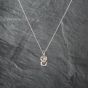 Second Hand 14ct White Gold Convertible Vintage Style Car Pendant & 16 Inch Curb Chain 41142697