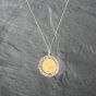 Second Hand 9ct Yellow Gold 1914 George V Half Sovereign Coin Keeper Pendant & 18 Inch Curb Chain 41142716