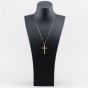 Second Hand 9ct Yellow Gold Crucifix Cross Pendant & 20 Inch Box Chain 41142720