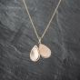 Second Hand 9ct Yellow Gold Engraved Pear Shaped Locket Pendant & 18 Inch Prince Of Wales Chain 41142722