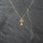 Second Hand 9ct Yellow Gold Teddy With Cloud Pendant & 16 Inch Trace Chain 41142724