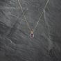Second Hand Yellow Gold Mystic Topaz Pendant & 18 Inch Curb Chain 41142728