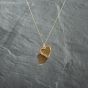 Second Hand 9ct Two Colour Gold Heart Flower Locket Pendant & 18 Inch Curb Chain 41142743