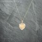 Second Hand 9ct Yellow Gold Heart Hand Engraved Locket Pendant & 18 Inch Curb Chain 41142747