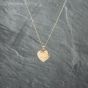 Second Hand 9ct Two Colour Gold Heart Flower Pattern Locket Pendant & 18 Inch Curb Chain 41142748