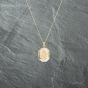Second Hand 9ct Yellow Gold Octagonal Hand Engraved Flower Locket Pendant & 18 Inch Curb Chain 41142757