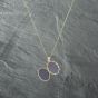 Second Hand 9ct Two Colour Gold Oval Pattern Best Friend Locket Pendant & 18 Inch Curb Chain 41142759