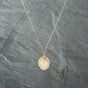 Second Hand 9ct Yellow Gold Oval Hand Engraved Locket Pendant & 18 Inch Curb Chain 41142762