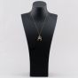 Second Hand 9ct Two Colour Gold Clogau Onyx And Dragon Marked Swivel Fob Pendant & 18 Inch Curb Chain 41142798
